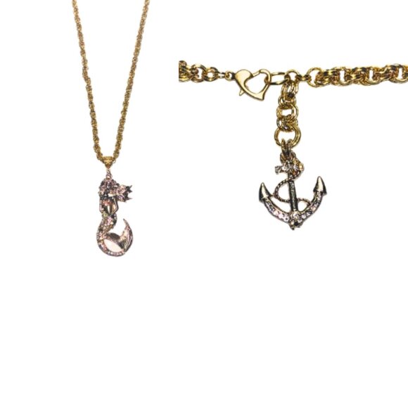 Mermaid Necklace With Hand Woven Byzantine Chain - Picture 3 of 6